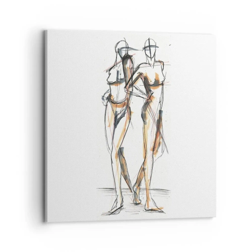 Quadro em tela - Um estudo do encanto - 70x70 cm