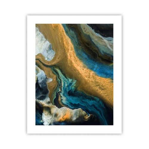 Pôster - Azul – amarelo – influências mútuas - 40x50 cm