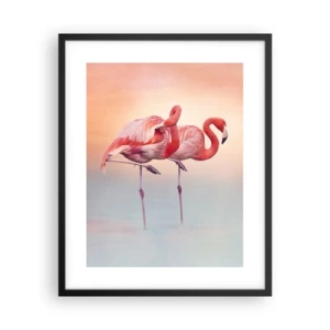 Pôster com moldura preta - Na cor do sol poente - 40x50 cm