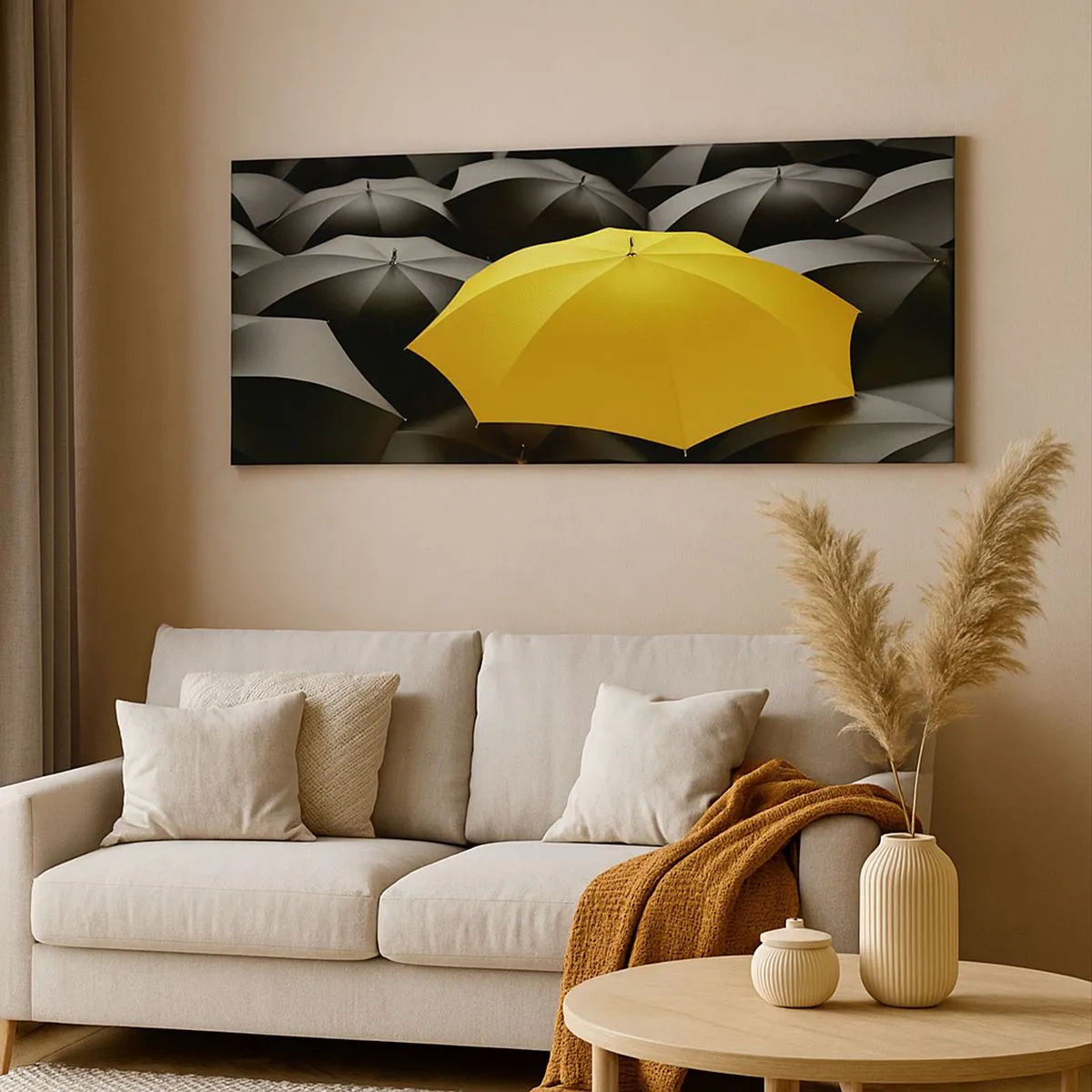 Quadro em tela - Adeus à tristeza - 100x40 cm