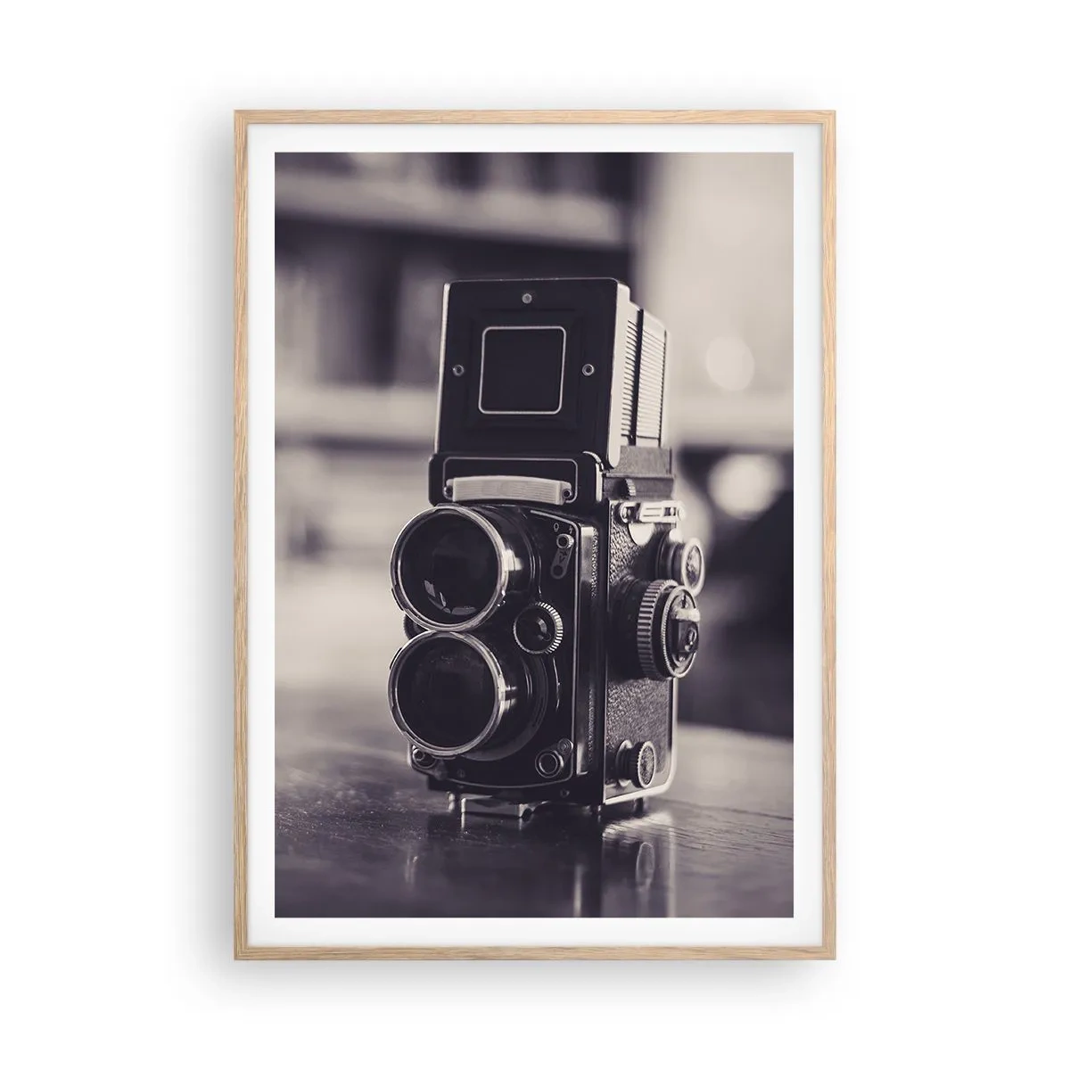 Pôster com moldura de carvalho claro - A magia da fotografia antiga - 70x100 cm