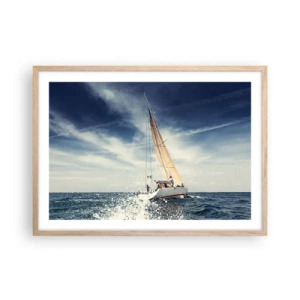 Pôster com moldura de carvalho claro - Não nos alcançarão! - 70x50 cm