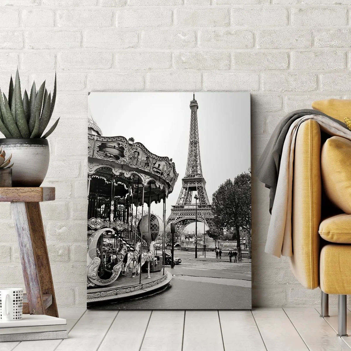 Quadro em tela - Pensar em diversão é pensar em Paris - 50x70 cm