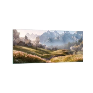 Quadro em vidro - Vale idílico - 120x50 cm