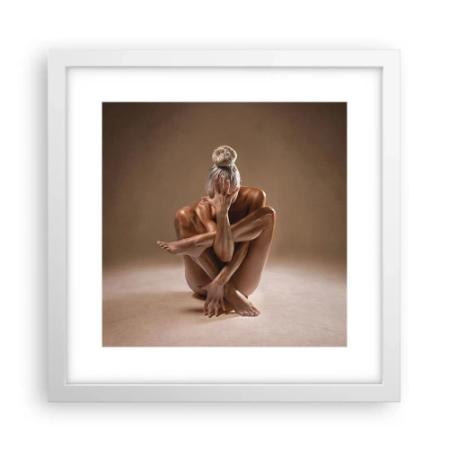 Pôster em moldura branca - Unidade de corpo e alma - 30x30 cm