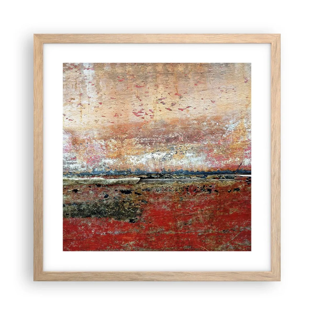 Pôster com moldura de carvalho claro - Talvez seja o mar - 40x40 cm