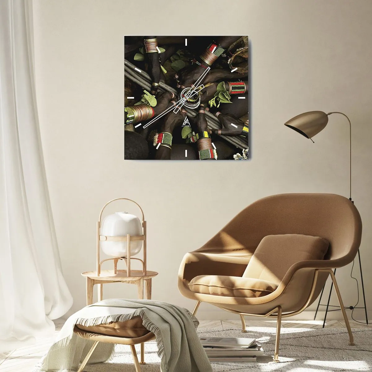 Relógio de parede - Relógio em vidro - Estamos juntos - 30x30 cm