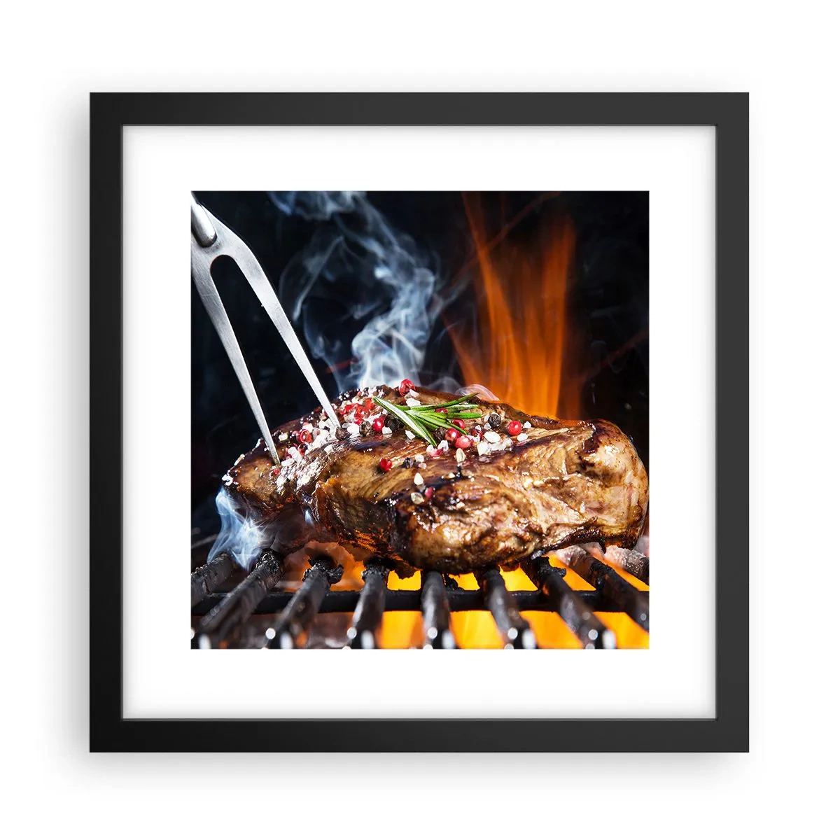 Pôster com moldura preta - Suculenta e de bom cheiro - 30x30 cm