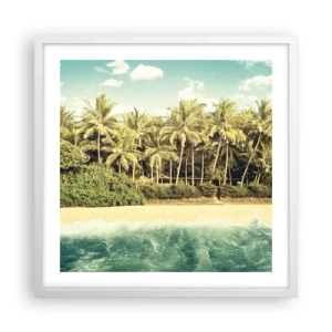 Pôster em moldura branca - Ou talvez aqui? - 50x50 cm