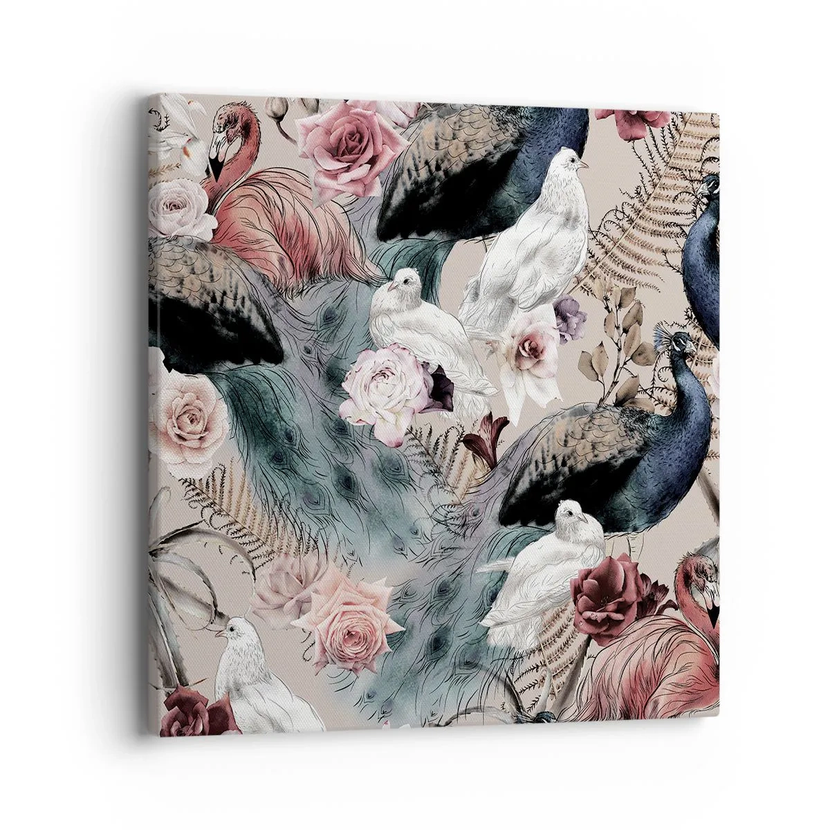 Quadro em tela - No jardim do palácio - 40x40 cm