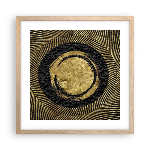 Pôster com moldura de carvalho claro - Composição glamourosa - 40x40 cm