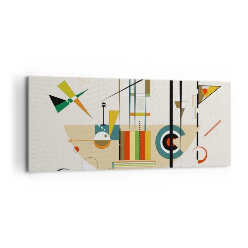Quadro em tela - E o mundo ri - 100x40 cm