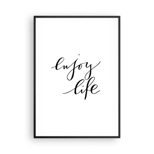 Pôster com moldura preta - Nada mais... - 70x100 cm