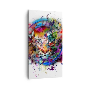 Quadro em tela - À espreita atrás do véu arco-íris - 55x100 cm