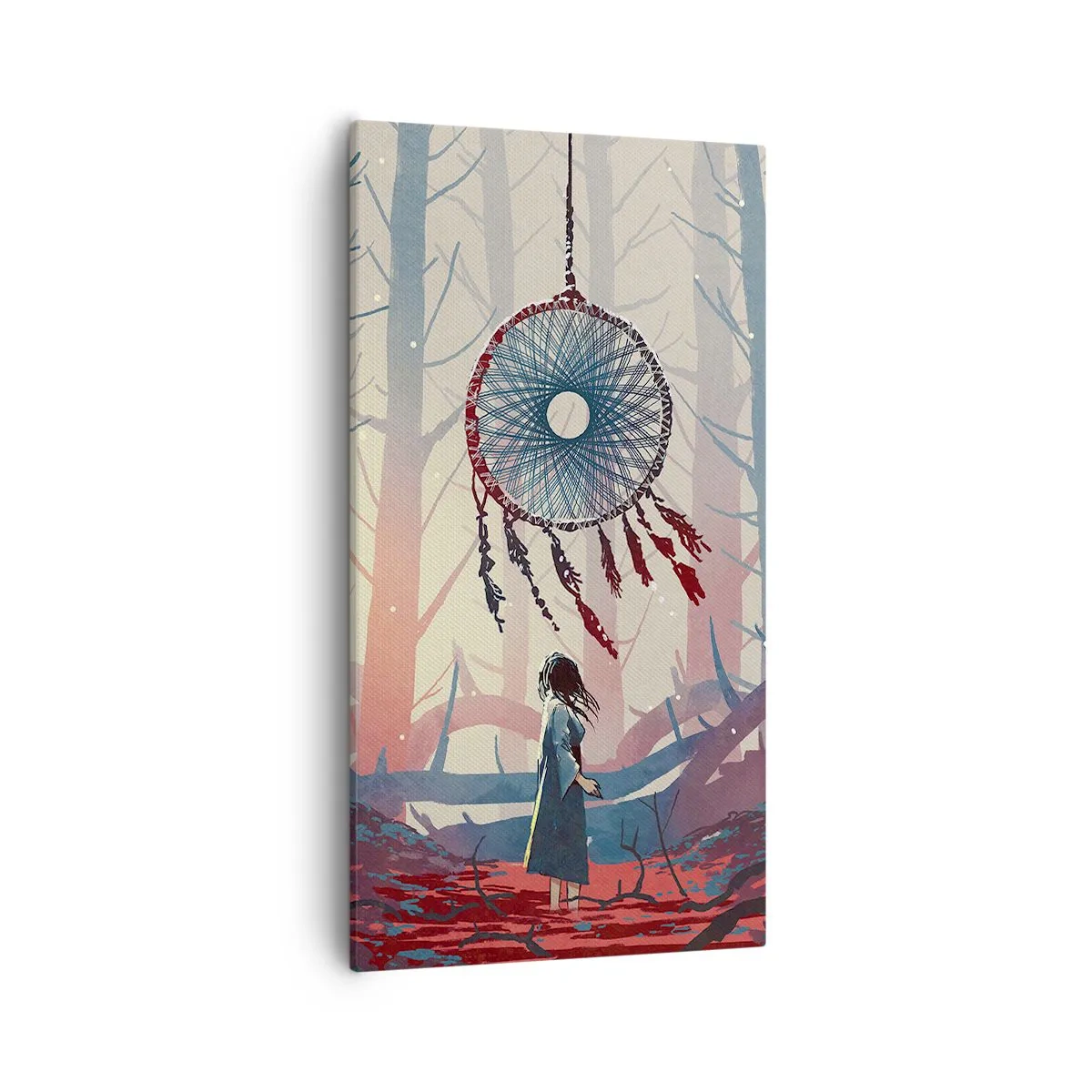 Quadro em tela - O ritual secreto da felicidade - 55x100 cm