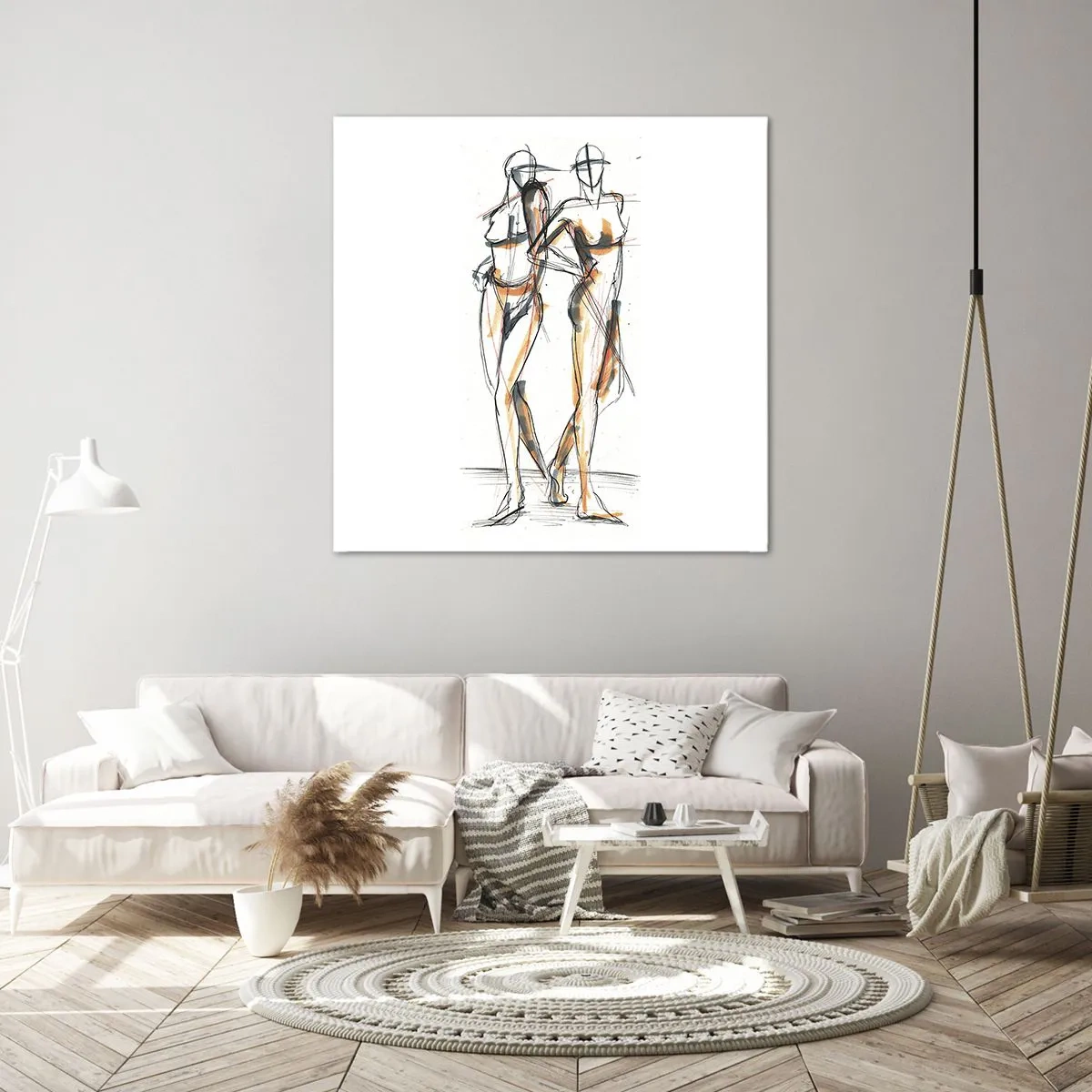 Quadro em tela - Um estudo do encanto - 70x70 cm