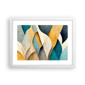 Pôster em moldura branca - Ritmo e onda - 40x30 cm