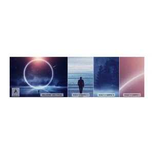 Amostra de papel de parede Premium Canvas - Eles já estão aqui... - Fantasia, Cosmos, Paisagem - 100x30 cm