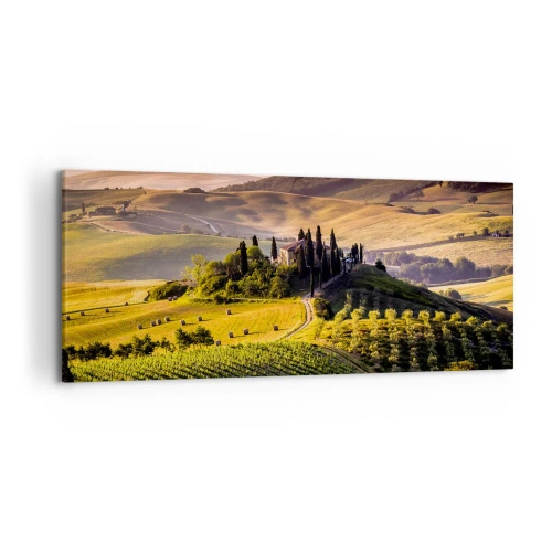 Quadro em tela - Arcádia - Paisagem toscana - 120x50 cm