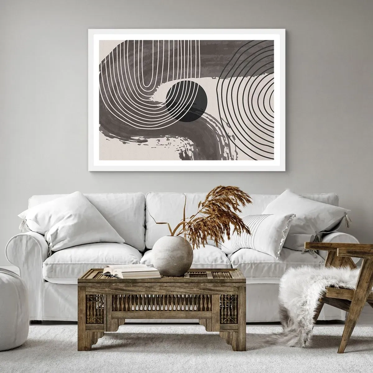 Pôster em moldura branca - O oval vence - 50x40 cm