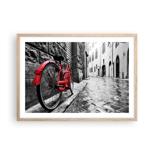 Pôster com moldura de carvalho claro - A verdadeira beleza não envelhece - 70x50 cm