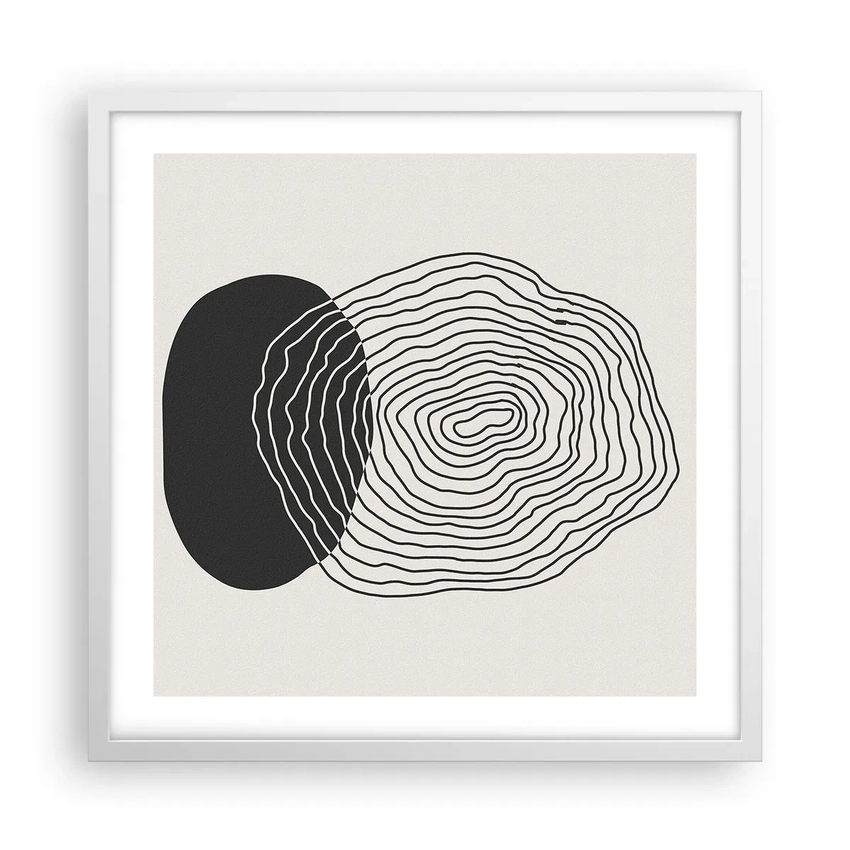 Pôster em moldura branca - Duração e vibração - 50x50 cm