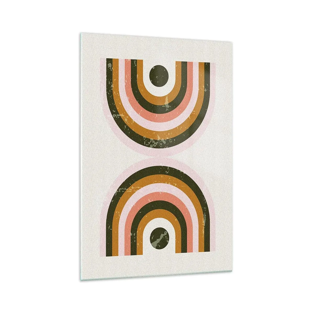 Quadro em vidro - Abstração gêmea - 70x100 cm