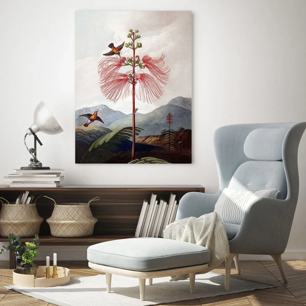 Quadro em vidro - Em um paraíso tropical - 50x70 cm