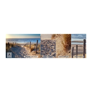 Amostra de papel de parede Premium Sand - O som do mar, o canto dos pássaros, a praia selvagem entre a relva... - Paisagem, Praia, Dunas - 100x30 cm