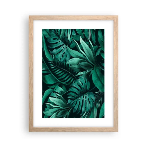 Pôster com moldura de carvalho claro - A profundidade da vegetação tropical - 30x40 cm