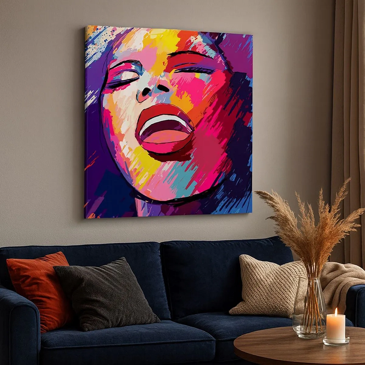 Quadro em tela - Cantar uma vida inteira - 30x30 cm