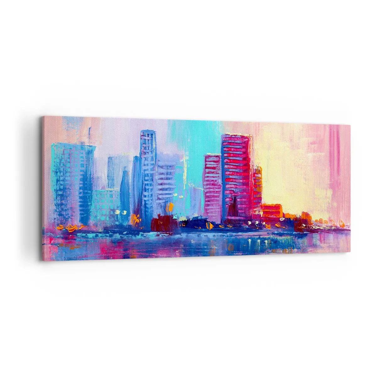 Quadro em tela - Banhada em cores - 120x50 cm