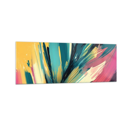 Quadro em vidro - Composição – uma explosão de alegria - 140x50 cm