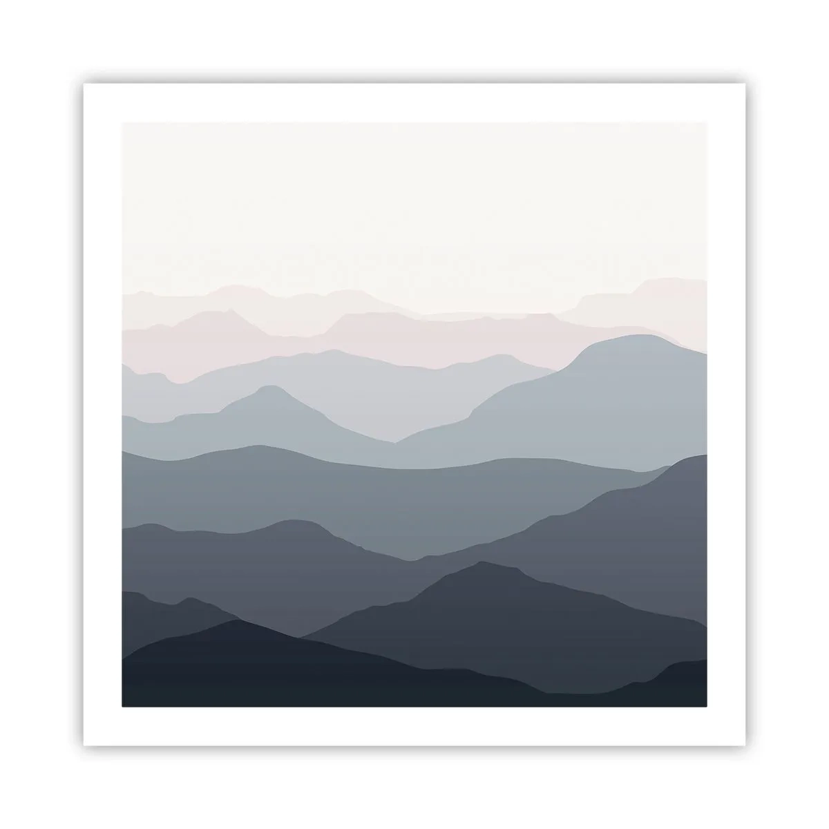 Pôster - Ondas de montanha - 60x60 cm