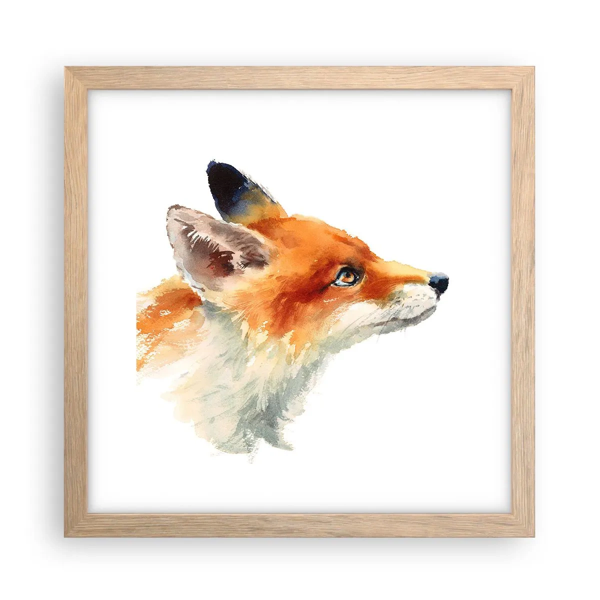 Pôster com moldura de carvalho claro - Nunca é demais ter cuidado - 30x30 cm