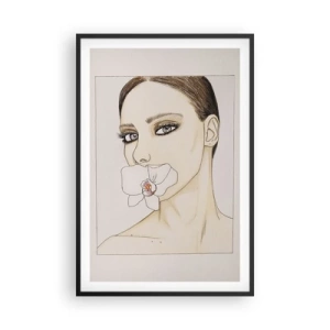 Pôster com moldura preta - Símbolo de elegância e beleza - 61x91 cm
