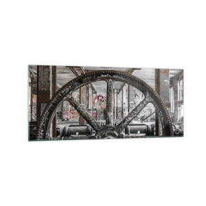 Quadro em vidro - A vida secreta da fábrica - 120x50 cm