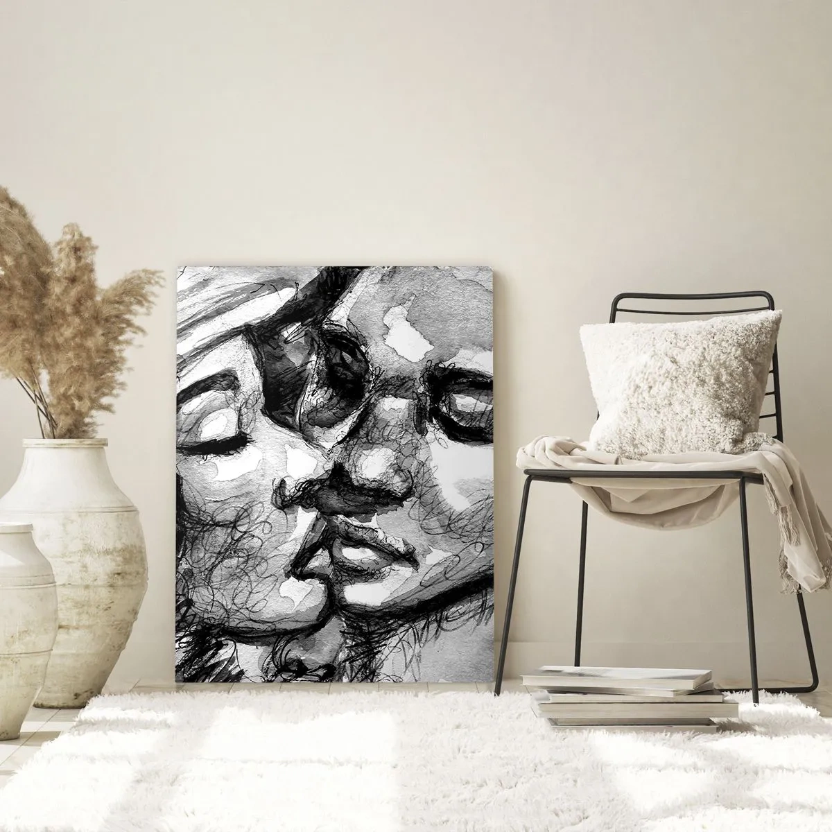 Quadro em vidro - Um momento de ternura - 50x70 cm