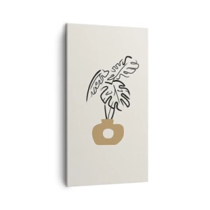 Quadro em tela - Monstera – decoração do lar - 45x80 cm