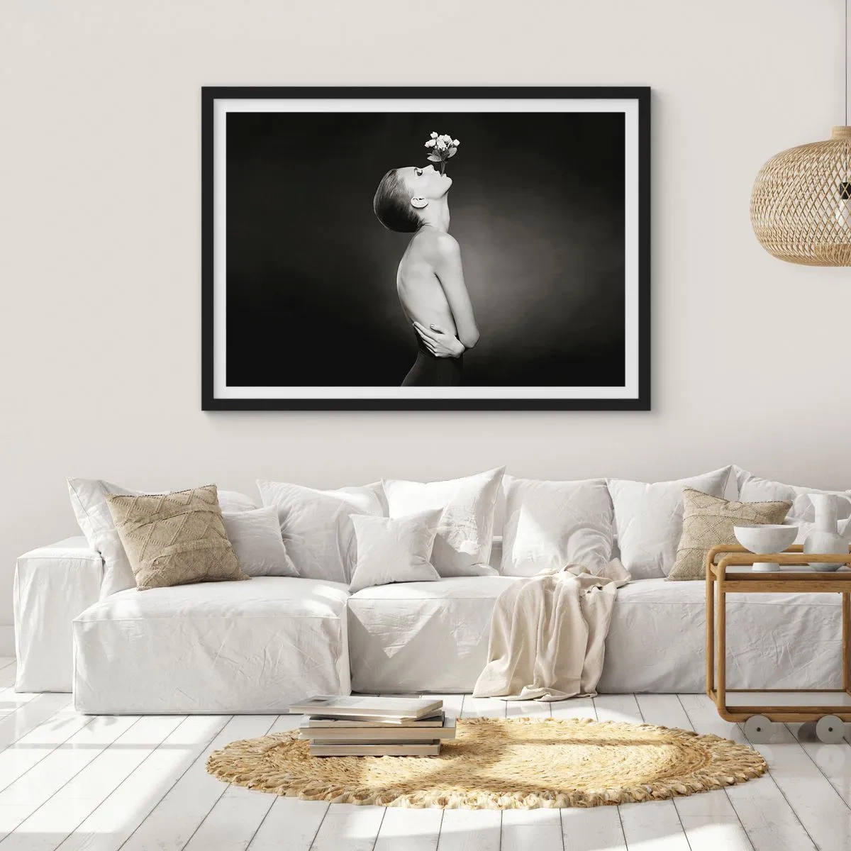 Pôster com moldura preta - Elegância excêntrica - 70x50 cm