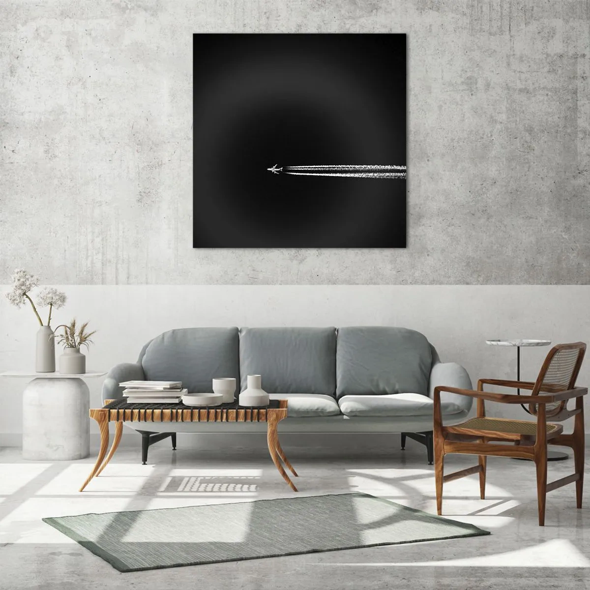 Quadro em vidro - Em outra dimensão - 60x60 cm