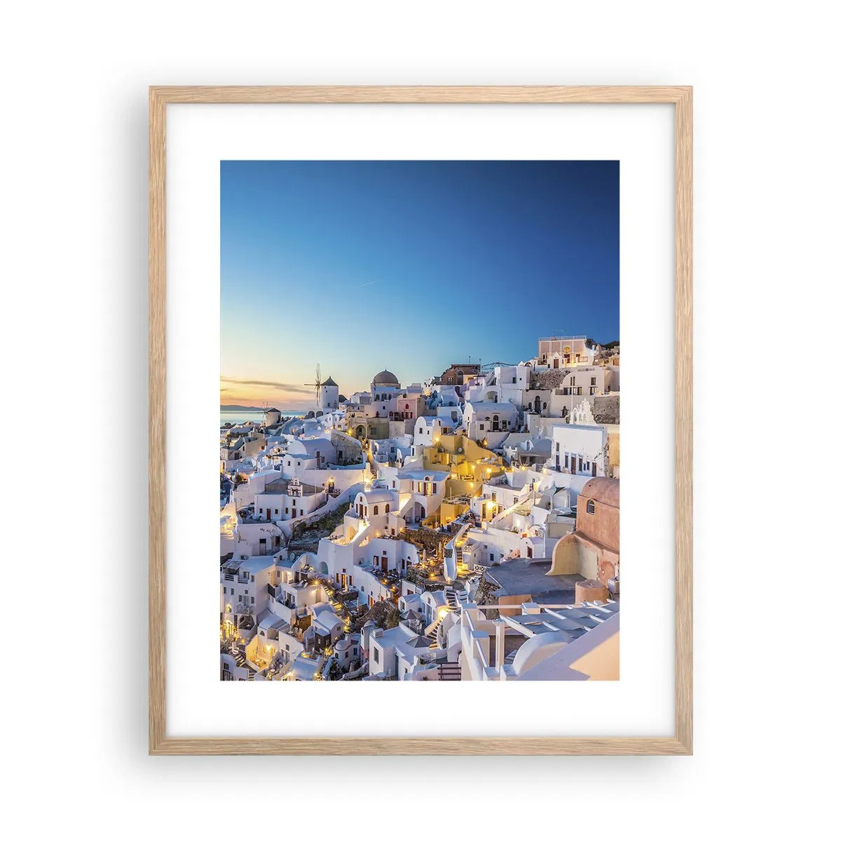 Pôster com moldura de carvalho claro - A essência grega - 40x50 cm