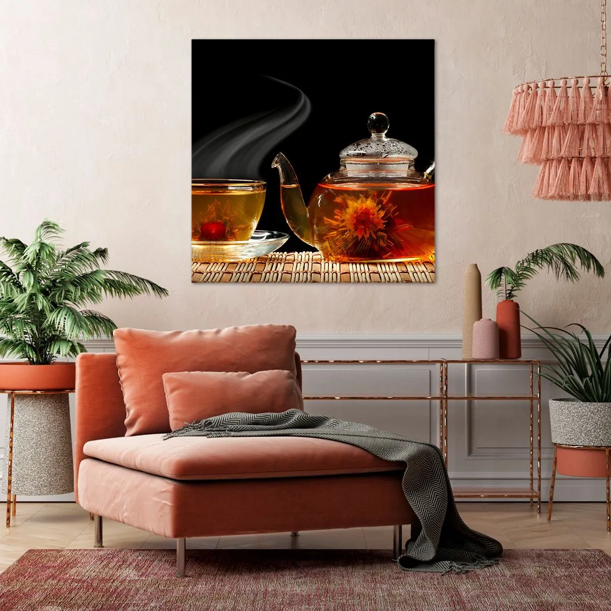 Quadro em tela - A magia e a arte de preparar chá - 40x40 cm