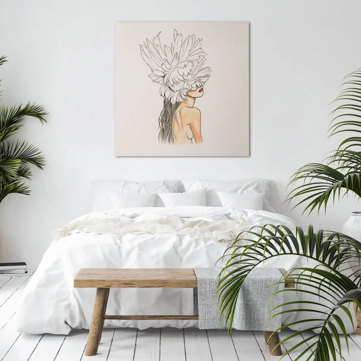 Quadro em tela - Beleza coroada - 40x40 cm