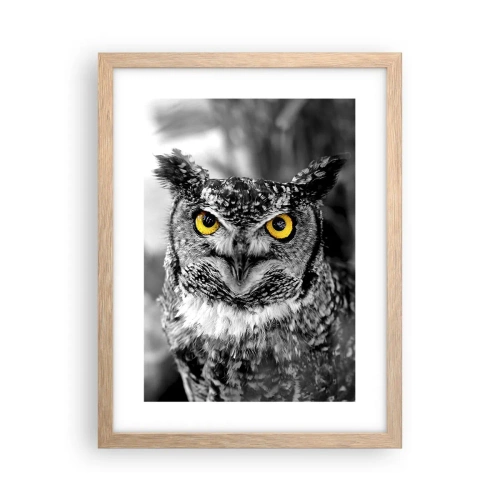 Pôster com moldura de carvalho claro - Nada pode ser escondido - 30x40 cm