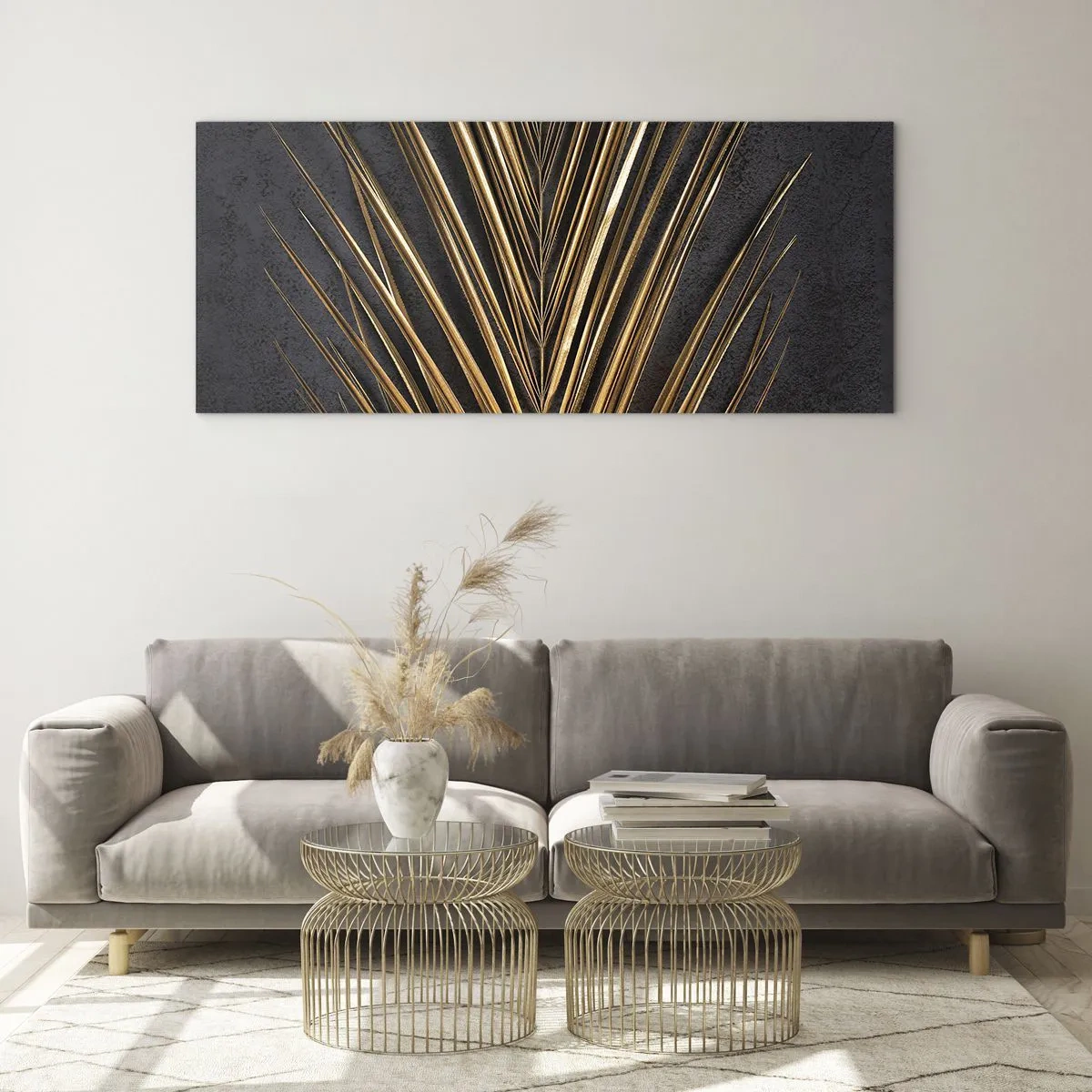 Quadro em vidro - Ouro dos trópicos - 100x40 cm