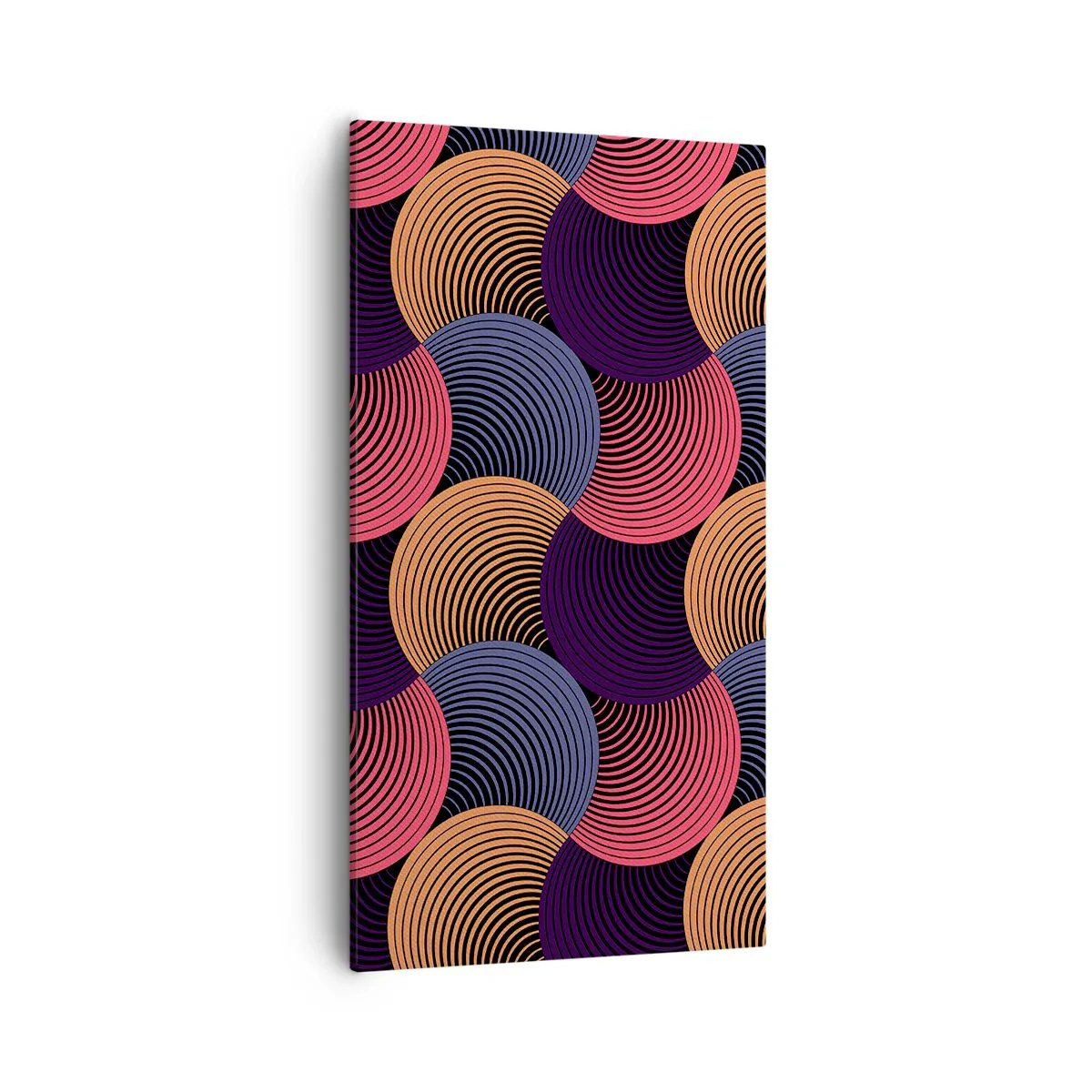 Quadro em tela - Num ritmo circular - 55x100 cm