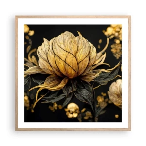 Pôster com moldura de carvalho claro - Fragilidade sutil - 60x60 cm