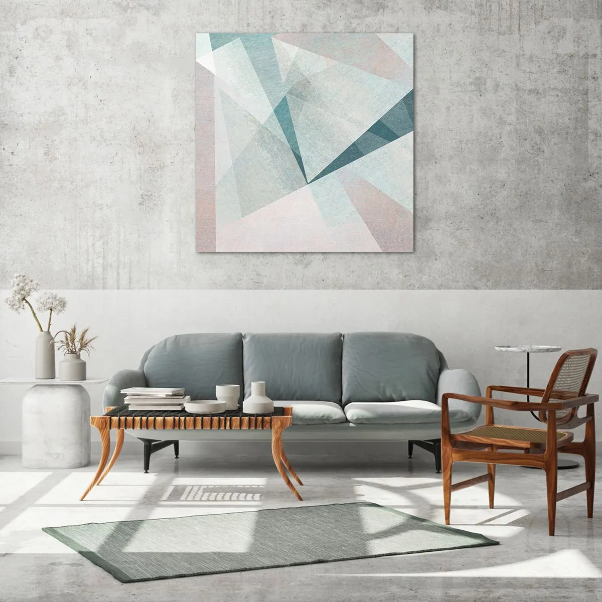 Quadro em vidro - Calmo, embora dinâmico - 60x60 cm