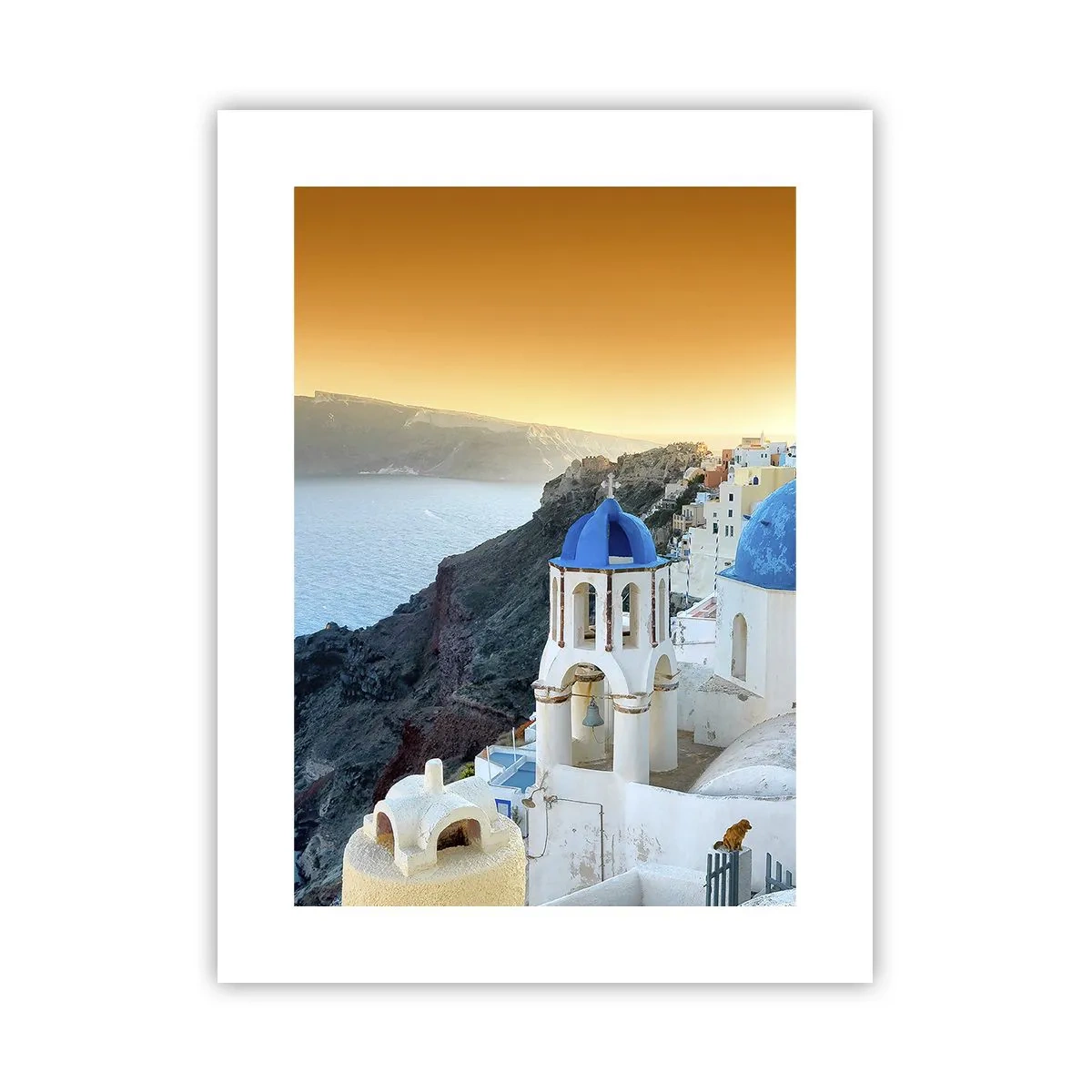 Pôster - Santorini - abraçada às rochas - 30x40 cm